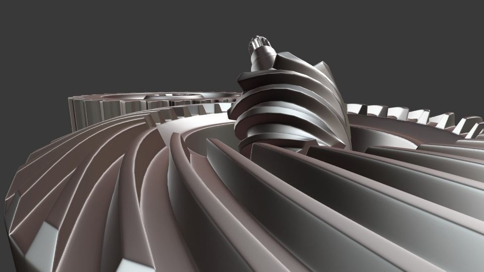 mechanical gears  3D model_11