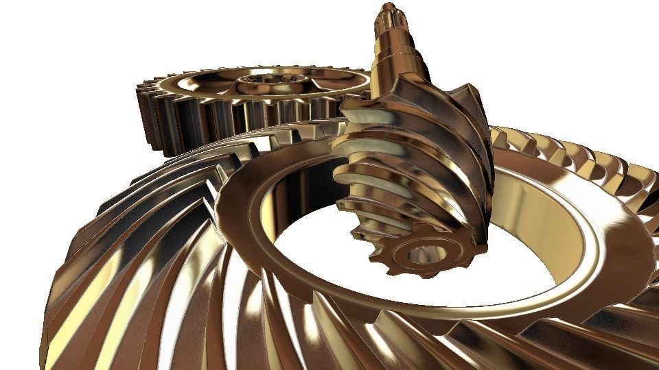 mechanical gears  3D model_14