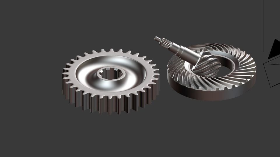 mechanical gears  3D model_12
