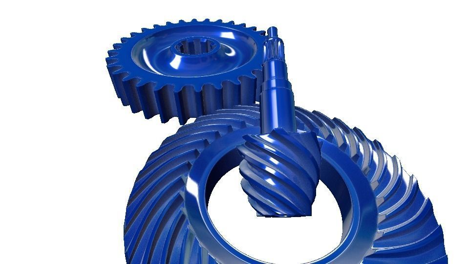 mechanical gears  3D model_16