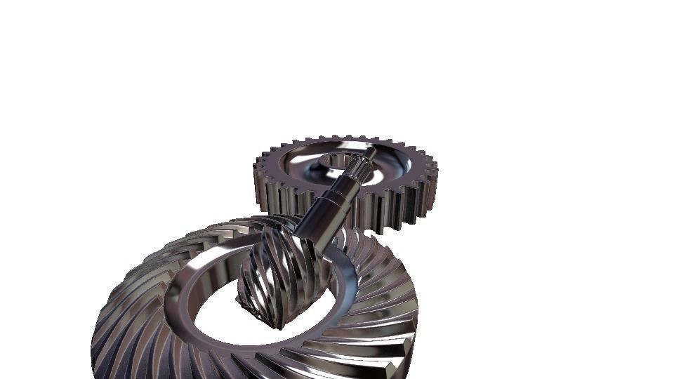 mechanical gears  3D model_6