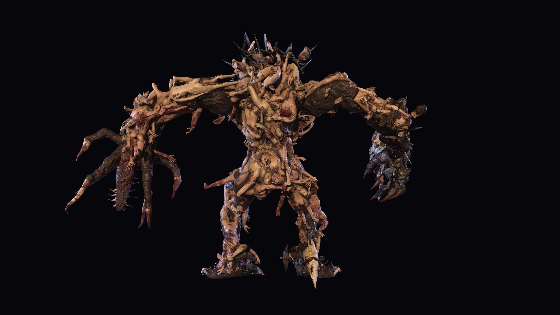 executioner demon holding sword Low-poly 3D model_12