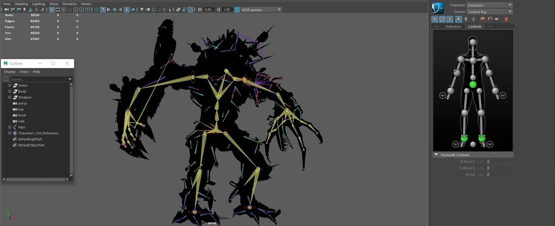 executioner demon holding sword Low-poly 3D model_22