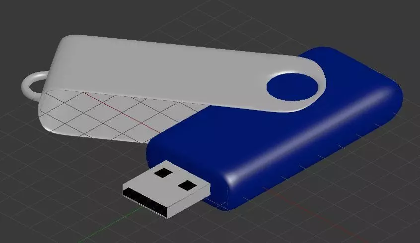usb-drive usb flash drive Low-poly 3D model_0