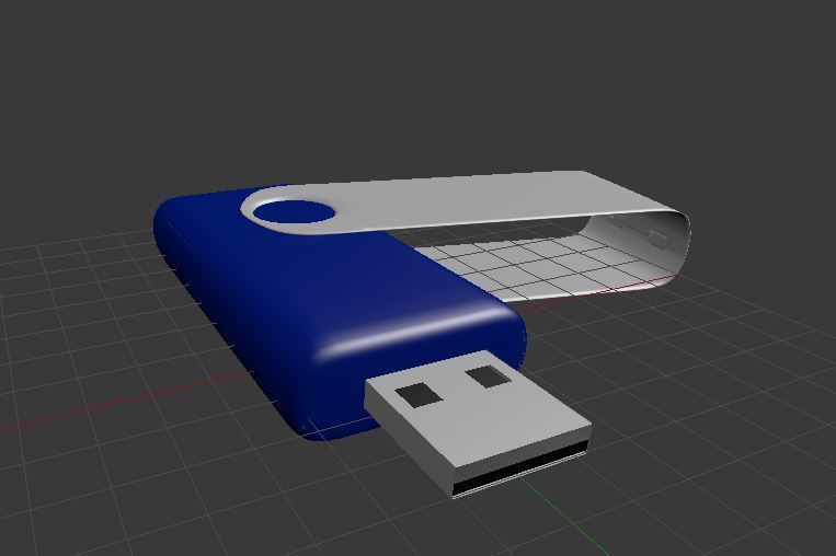 usb-drive usb flash drive Low-poly 3D model_4
