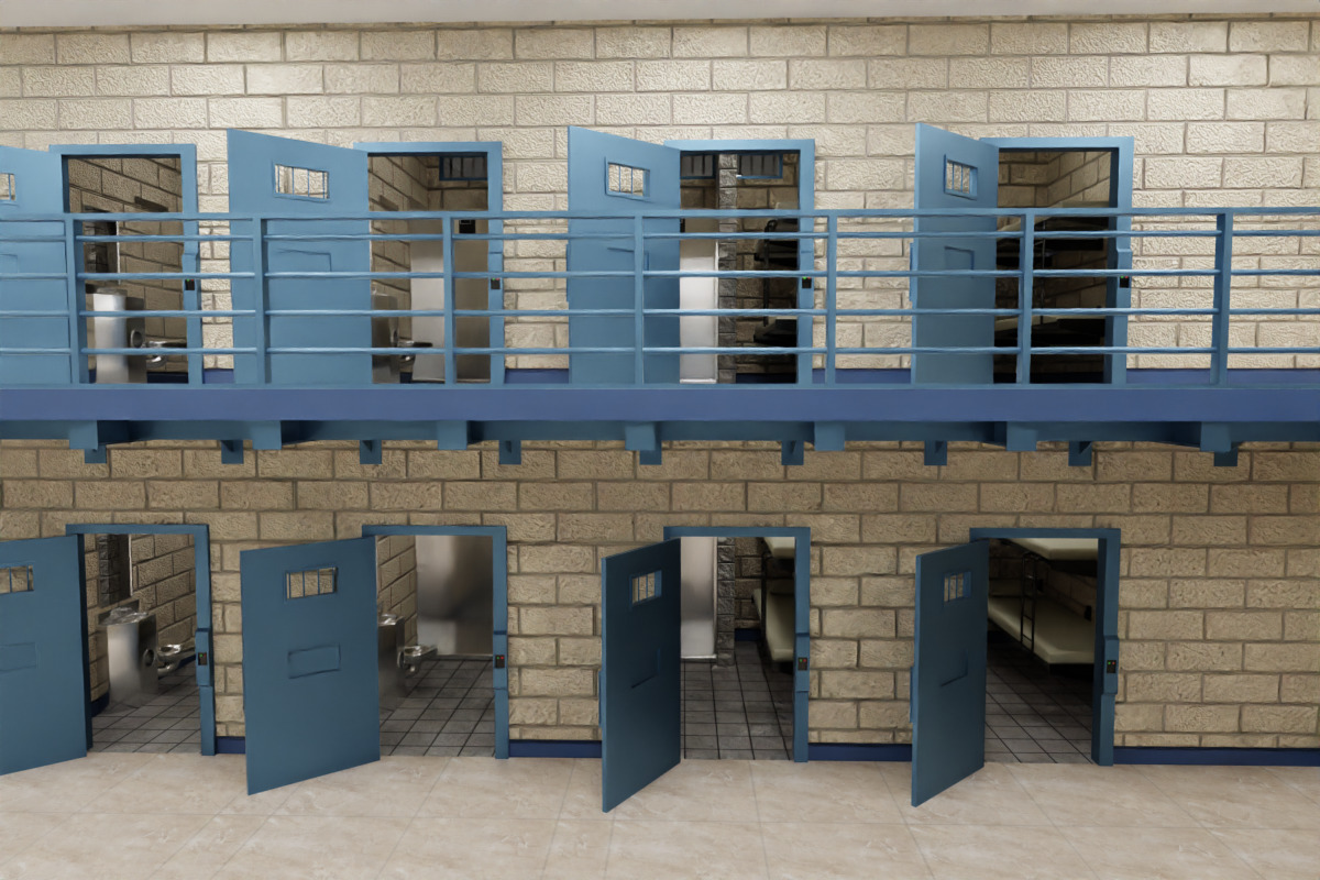 prison cells 3D model_3