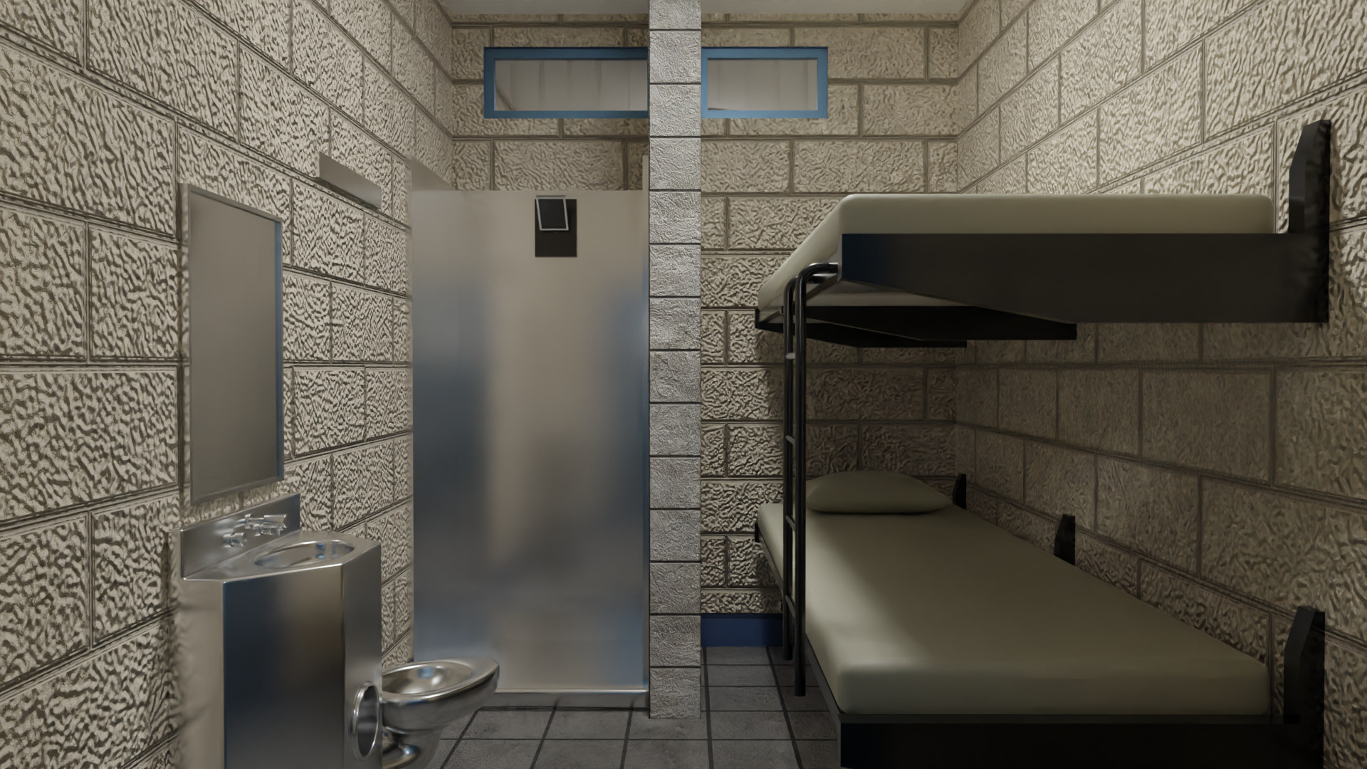 prison cells 3D model_4