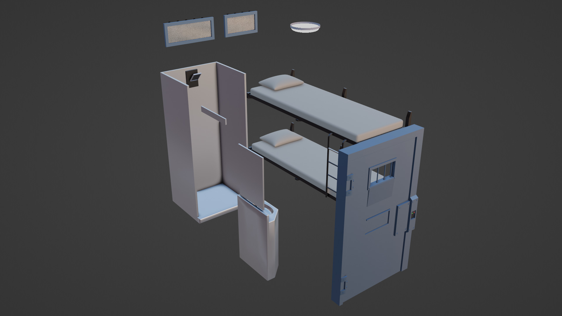 prison cells 3D model_6