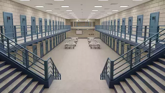 prison cells 3D model