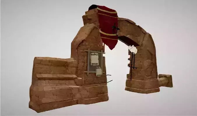 broken gate 3D model