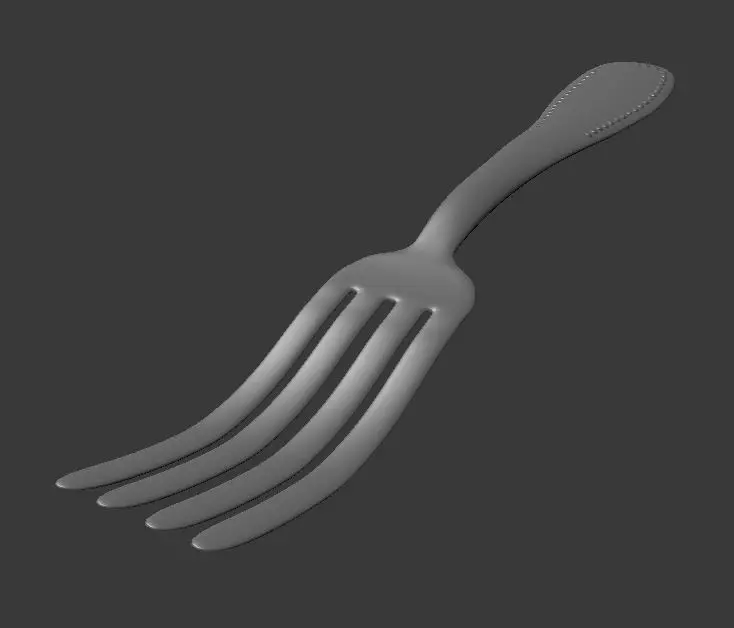 cutlery fork Free low-poly 3D model_0