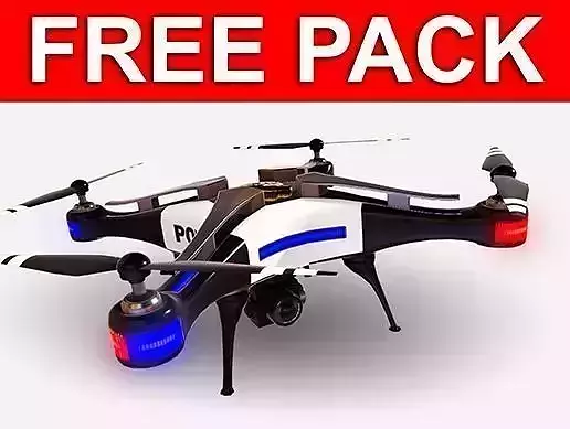 FREE Professional Drone Pack and Controller PC Mobile Xbox VR Free low-poly 3D model