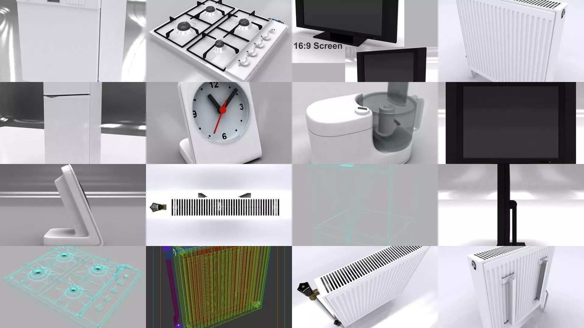 Kitchen Household Appliances 3D Model Collection_0