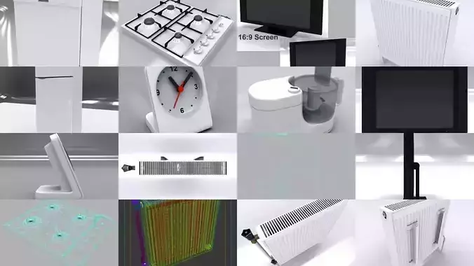 Kitchen Household Appliances 3D Model Collection