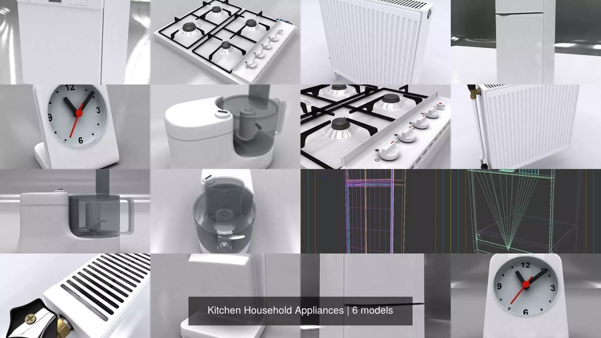 Kitchen Household Appliances 3D Model Collection_1