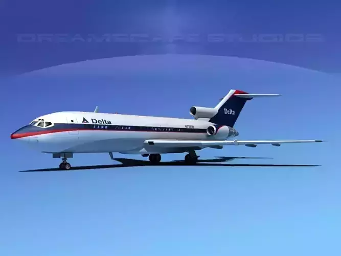 Boeing 727-100 Delta Airlines 2 3D model