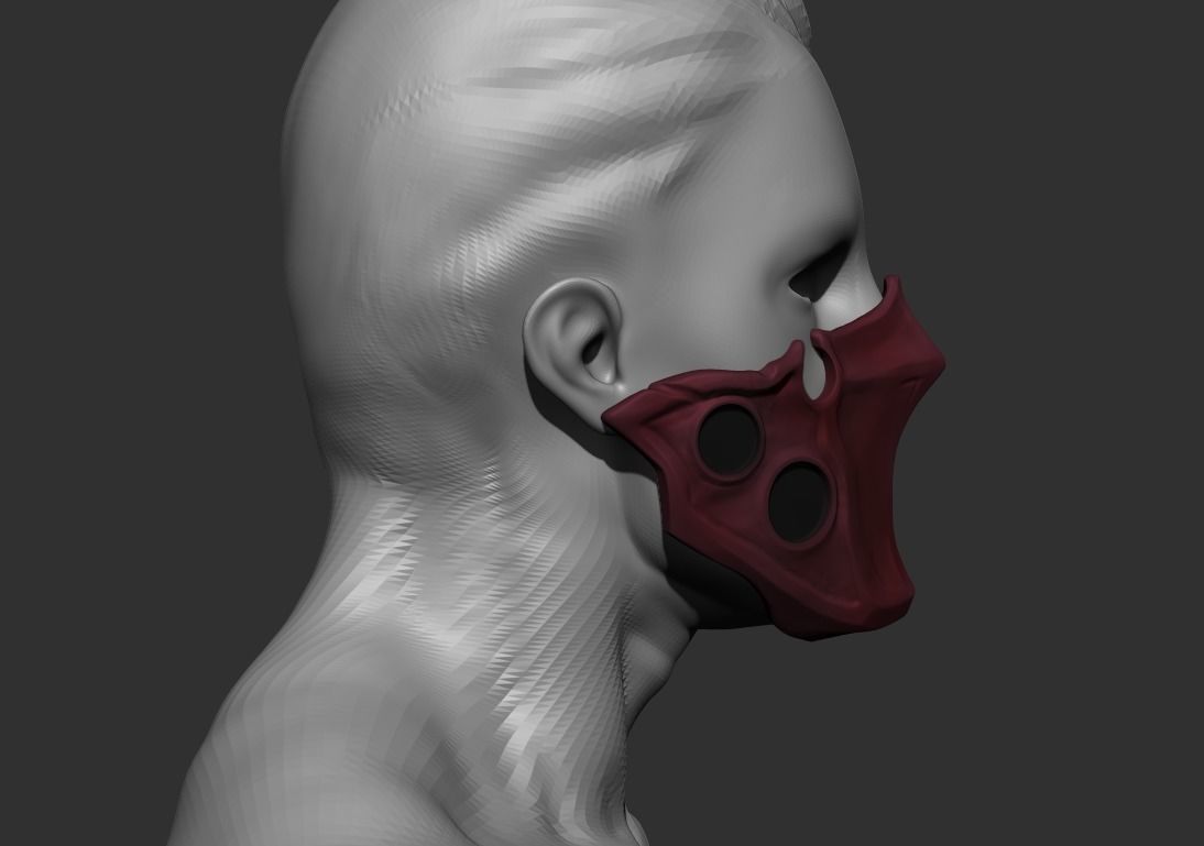 Tokyo Ghoul Tatara Cosplay Mask Stl File 3D print model_6