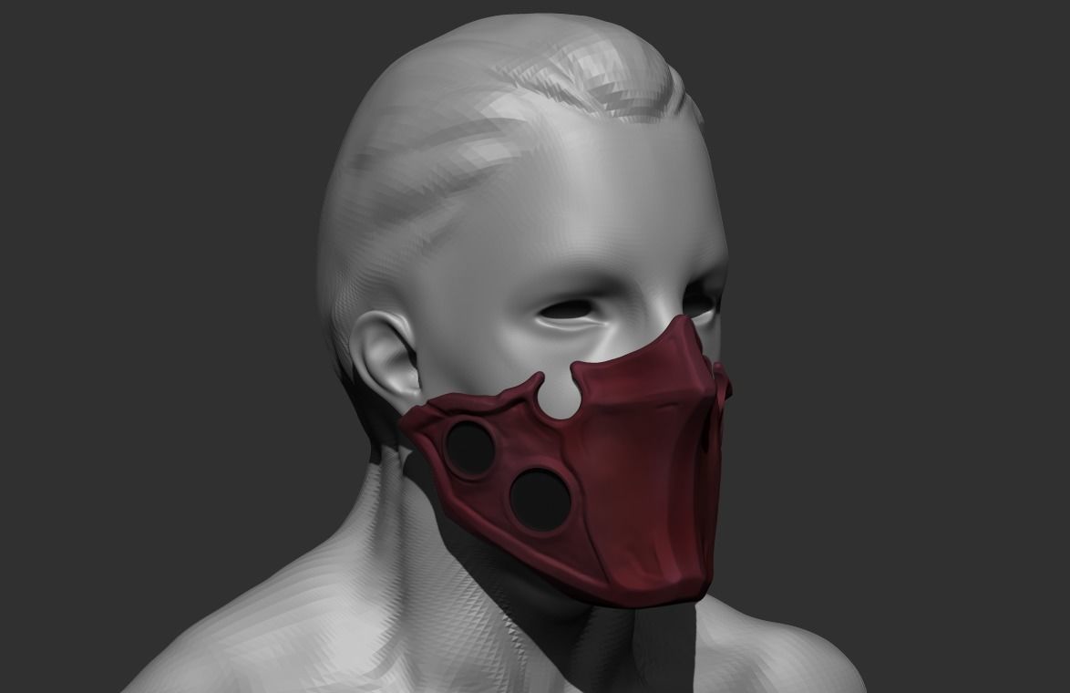 Tokyo Ghoul Tatara Cosplay Mask Stl File 3D print model_3