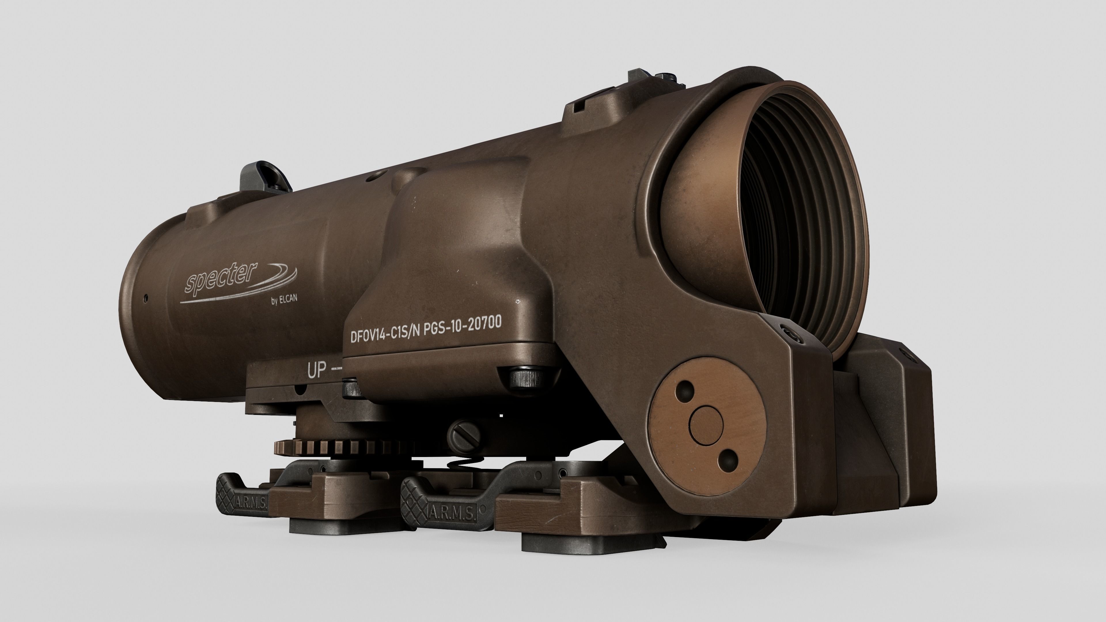 Elcan SpecterDR Combat Sight Low-poly 3D model_27