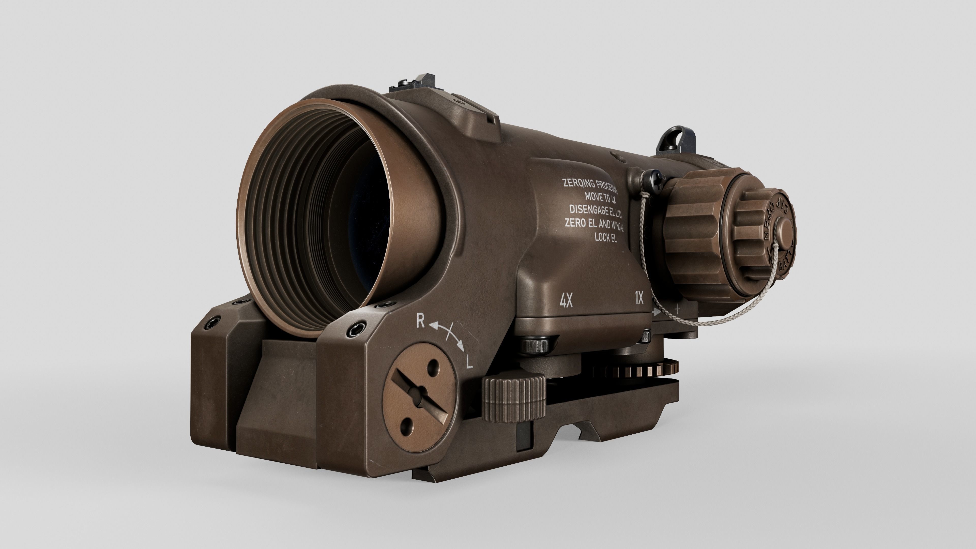 Elcan SpecterDR Combat Sight Low-poly 3D model_5