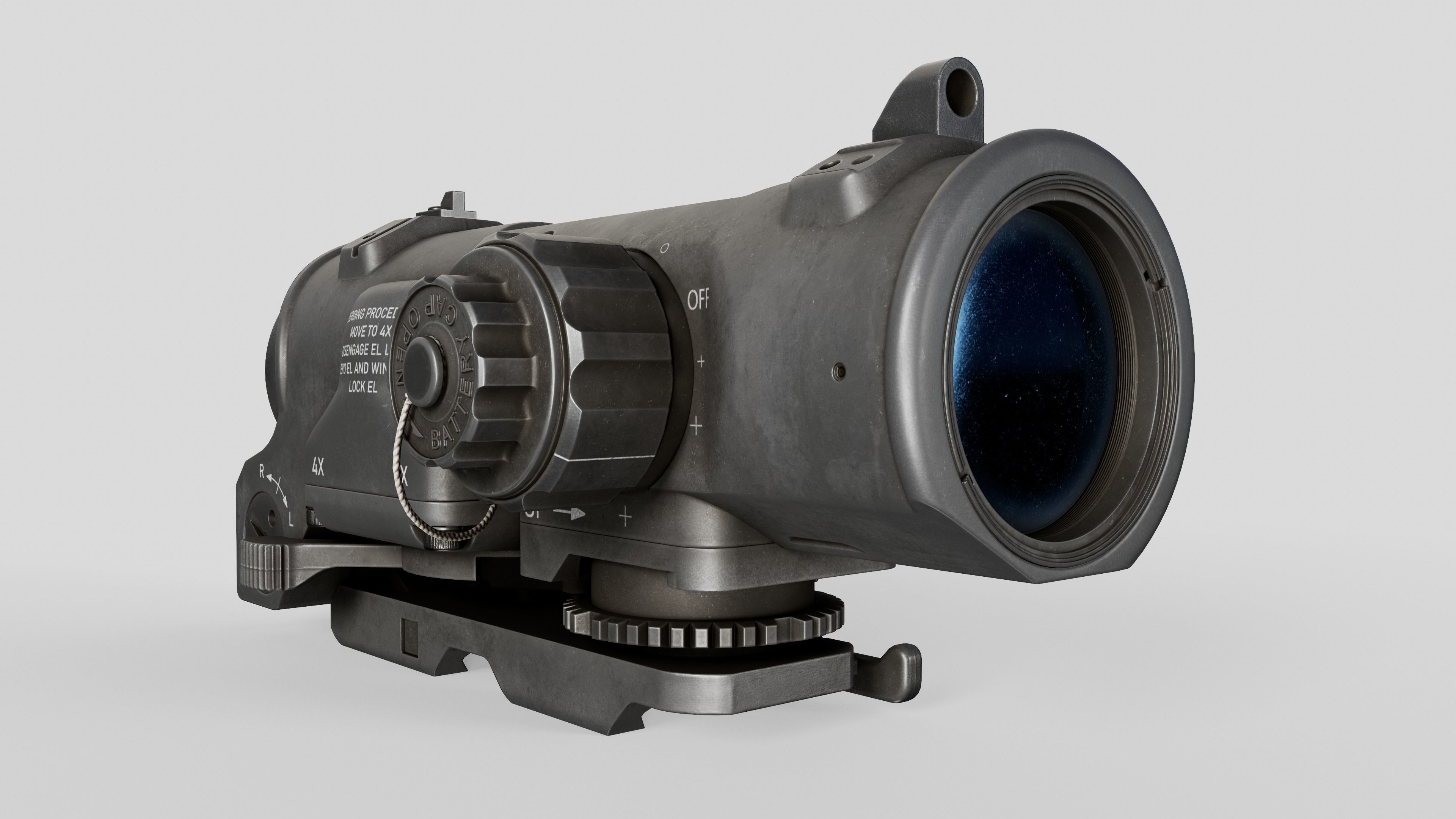 Elcan SpecterDR Combat Sight Low-poly 3D model_11