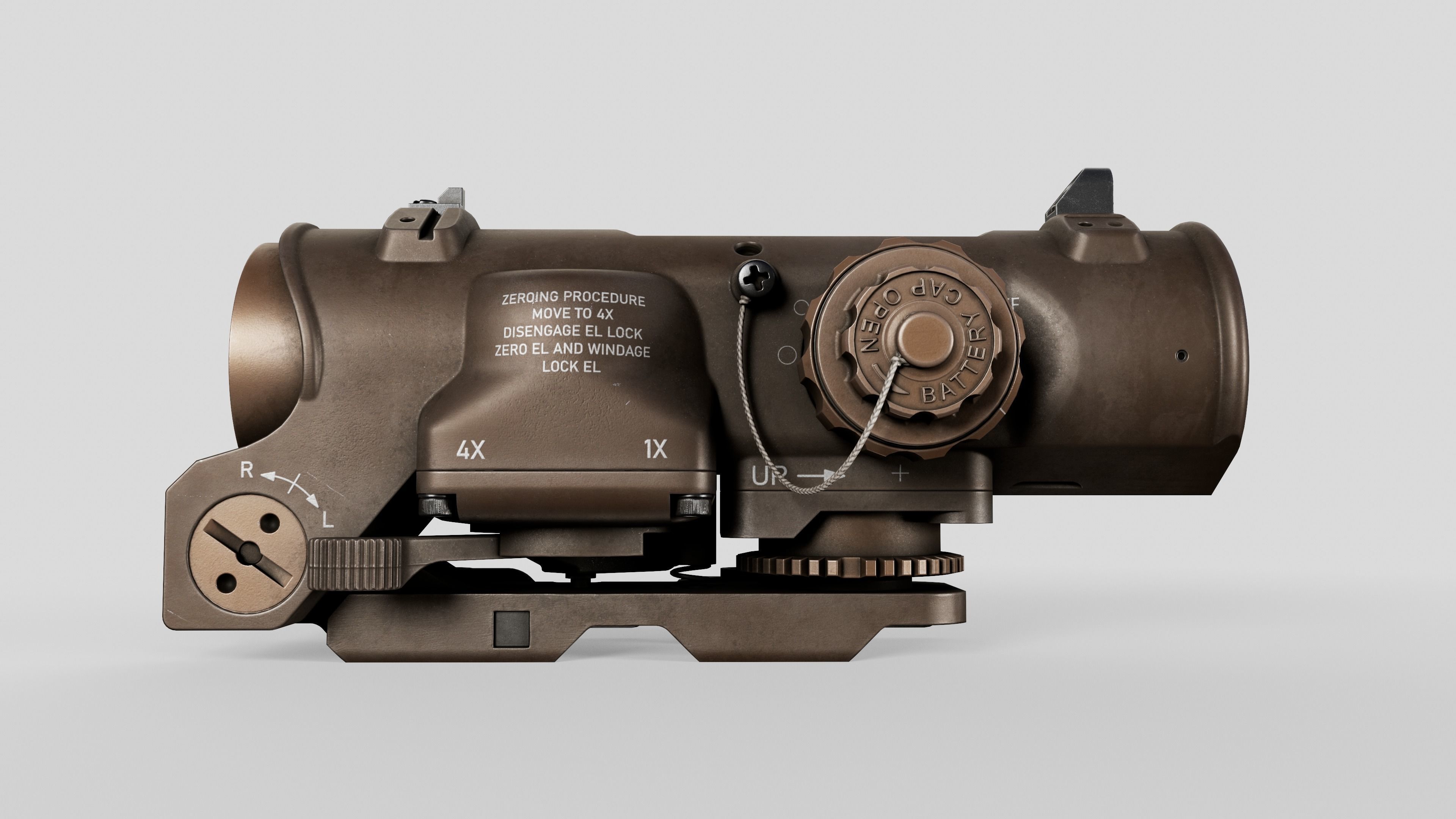 Elcan SpecterDR Combat Sight Low-poly 3D model_9