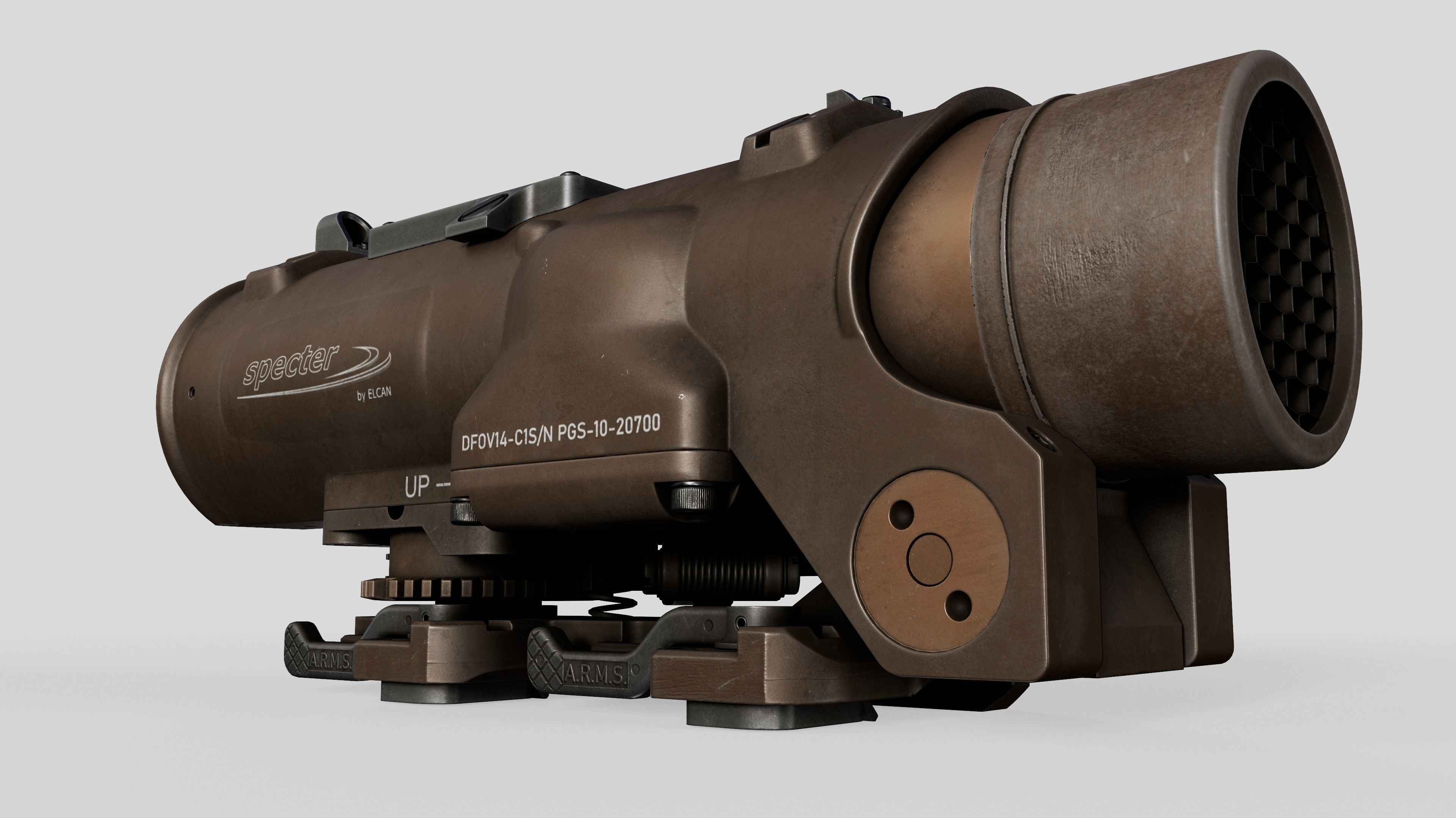 Elcan SpecterDR Combat Sight Low-poly 3D model_28
