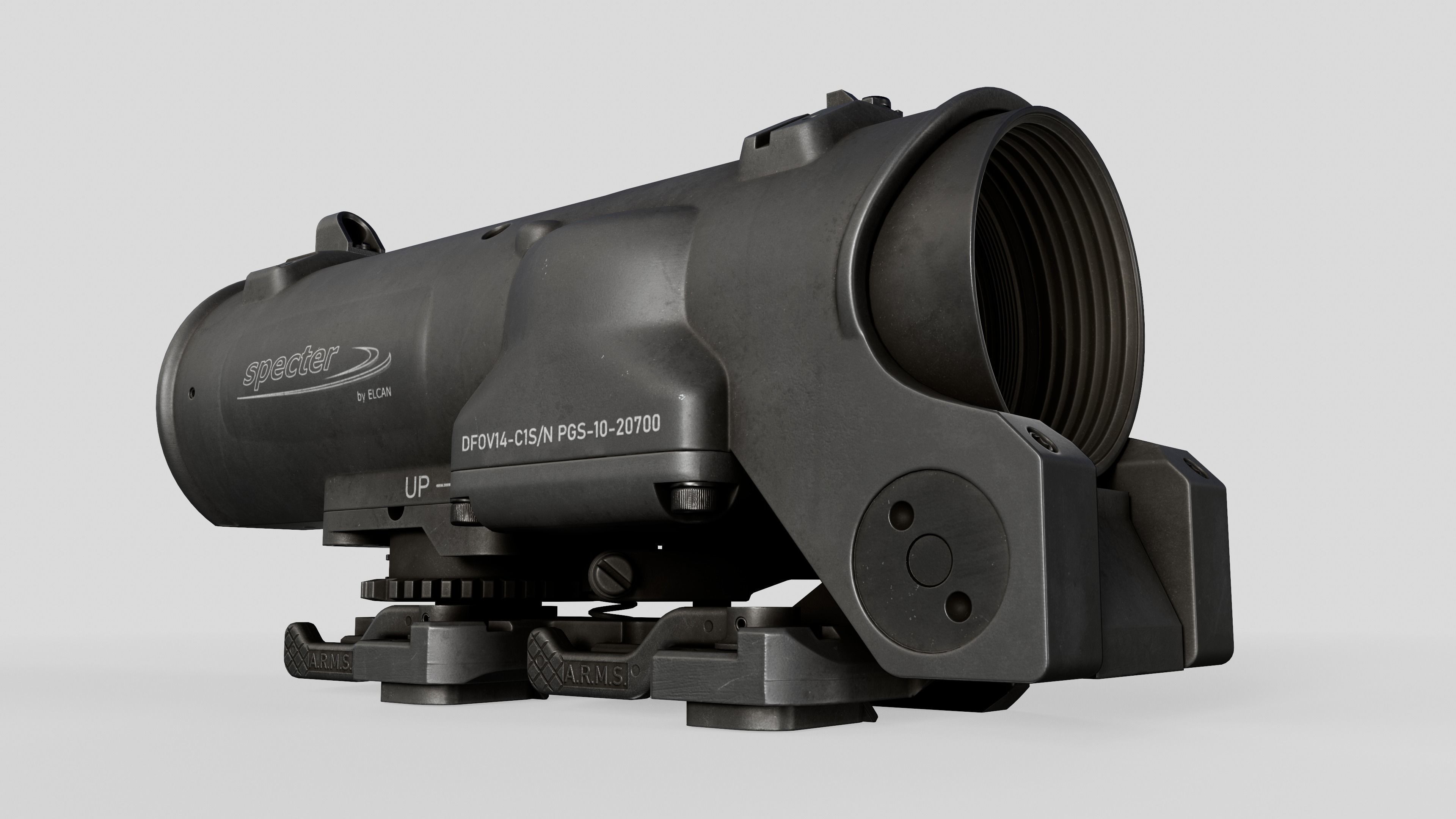 Elcan SpecterDR Combat Sight Low-poly 3D model_25