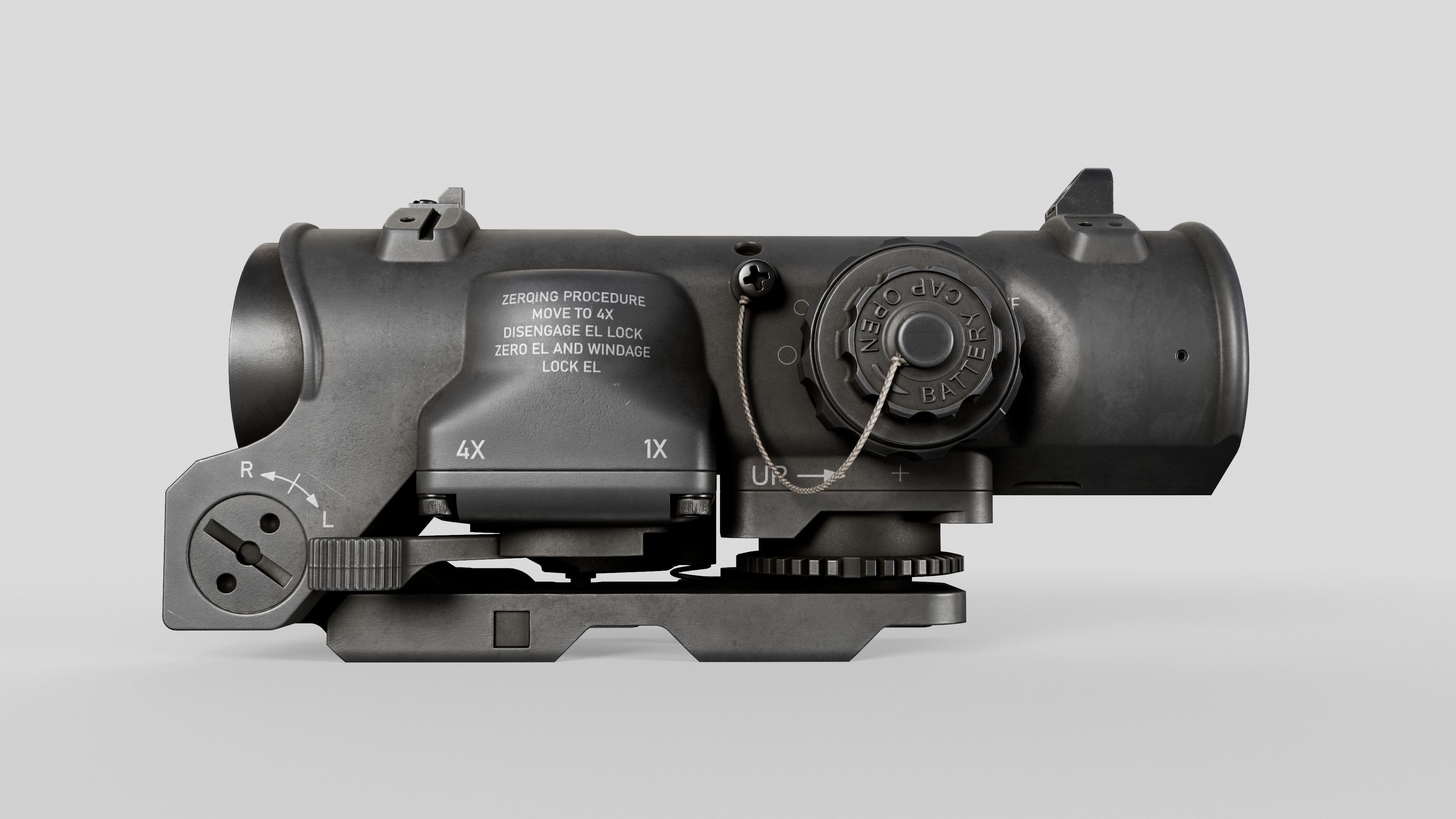 Elcan SpecterDR Combat Sight Low-poly 3D model_7