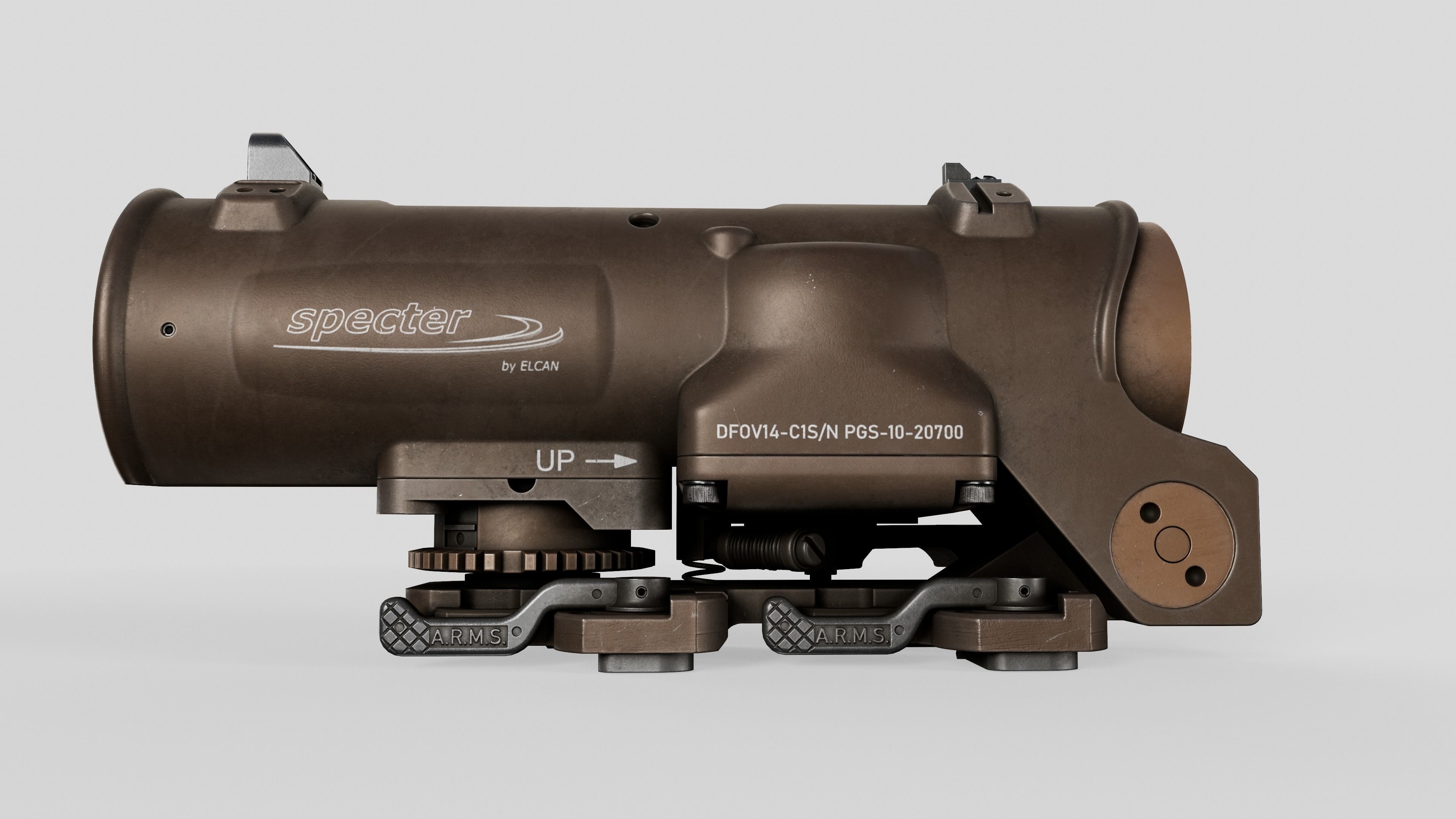 Elcan SpecterDR Combat Sight Low-poly 3D model_23