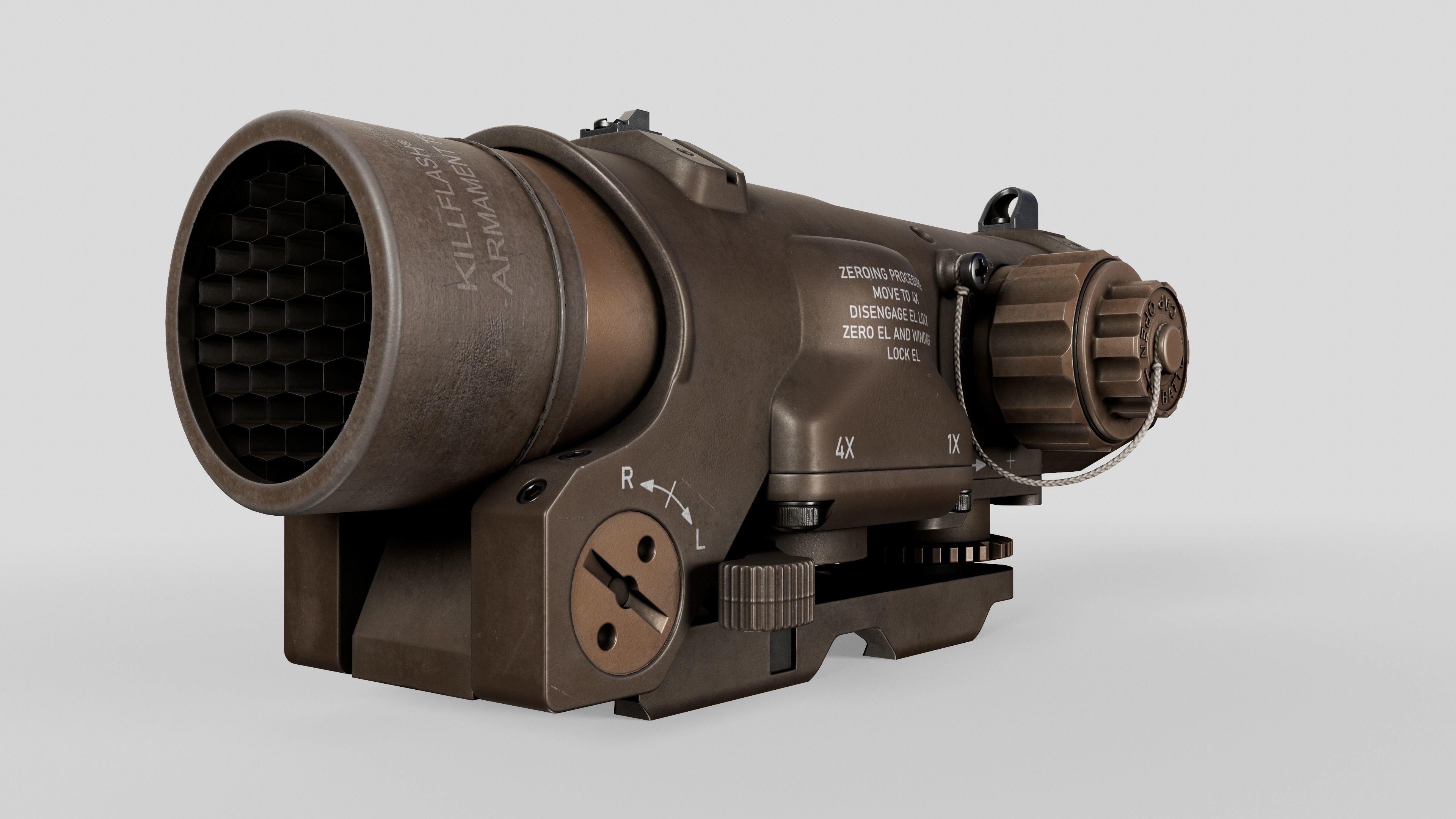 Elcan SpecterDR Combat Sight Low-poly 3D model_6