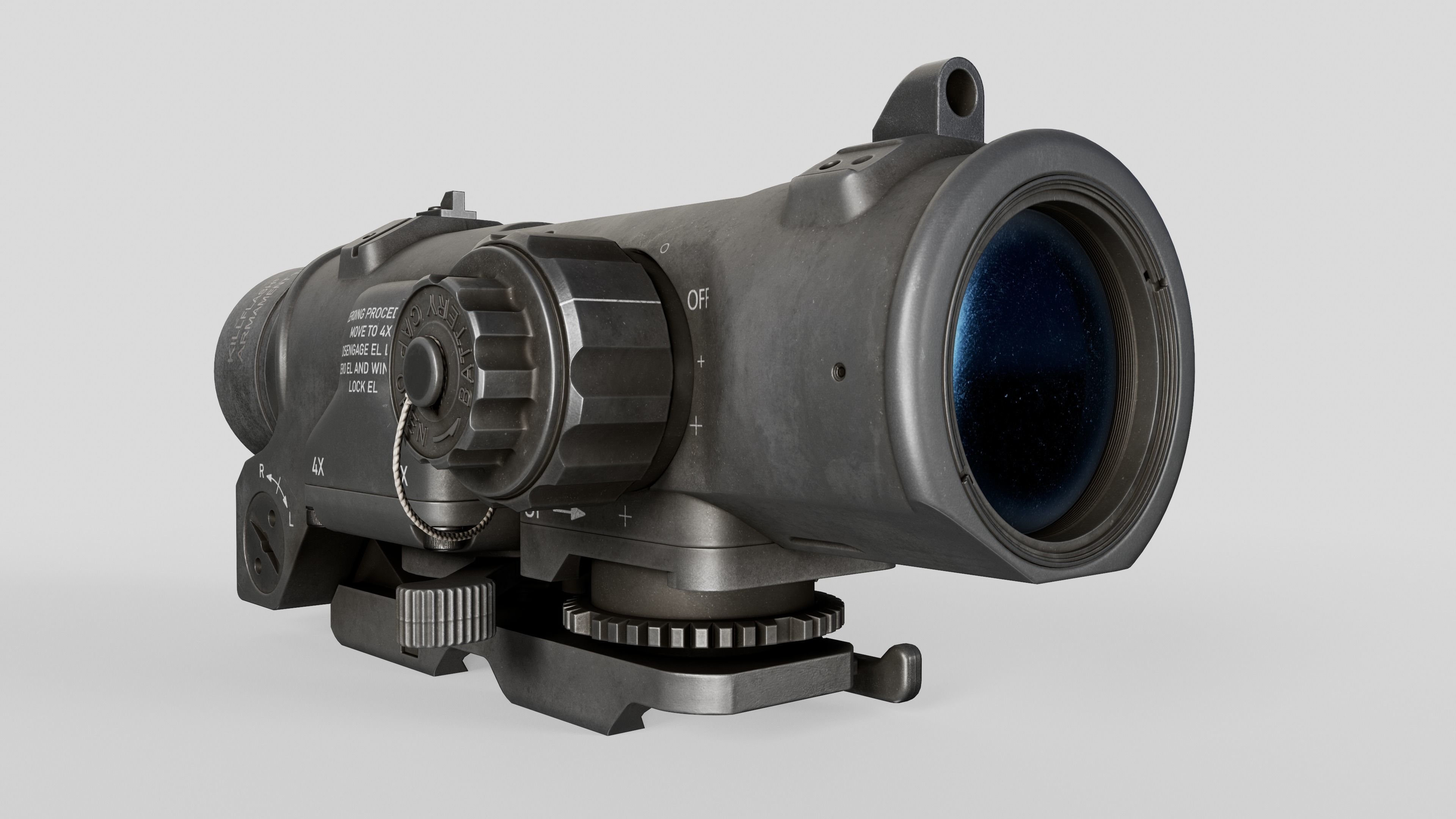 Elcan SpecterDR Combat Sight Low-poly 3D model_12