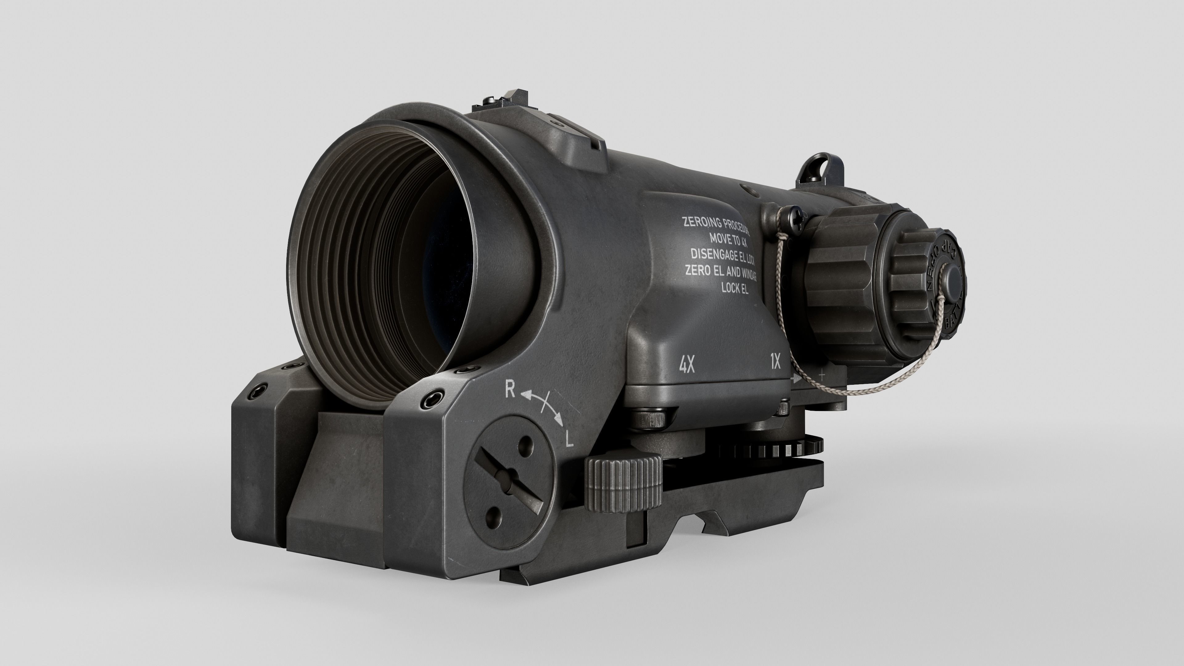Elcan SpecterDR Combat Sight Low-poly 3D model_3