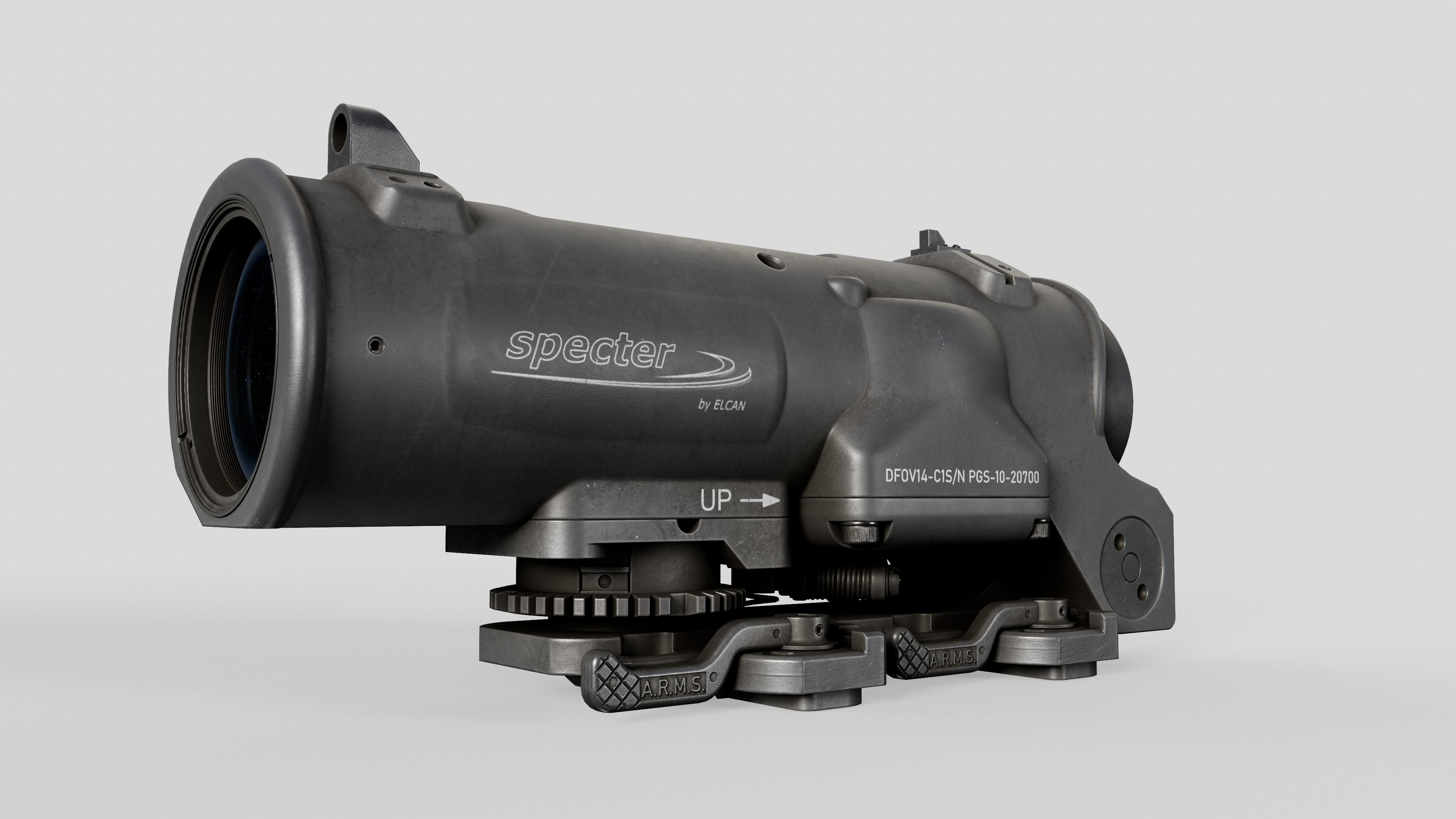 Elcan SpecterDR Combat Sight Low-poly 3D model_17