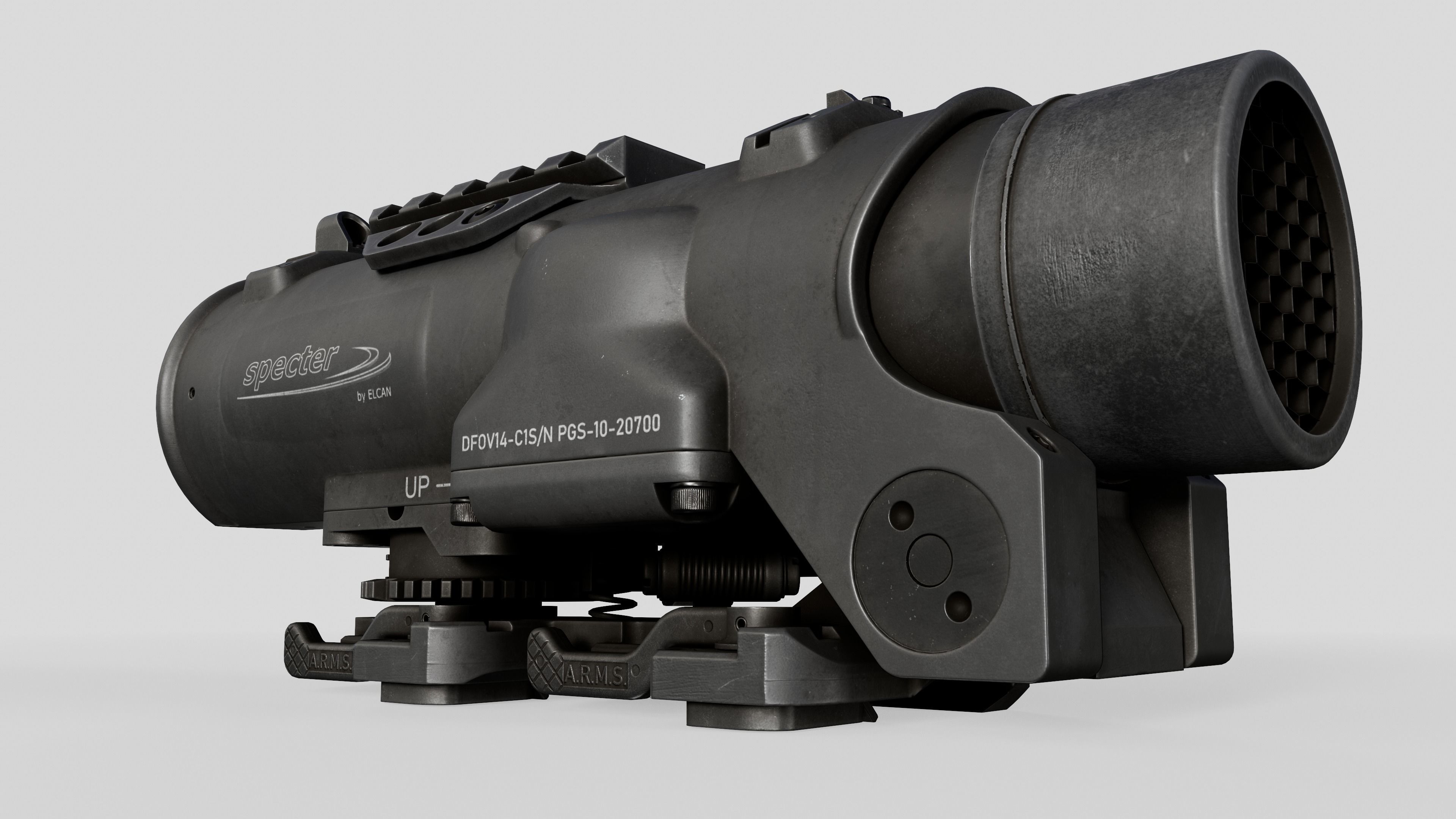 Elcan SpecterDR Combat Sight Low-poly 3D model_26