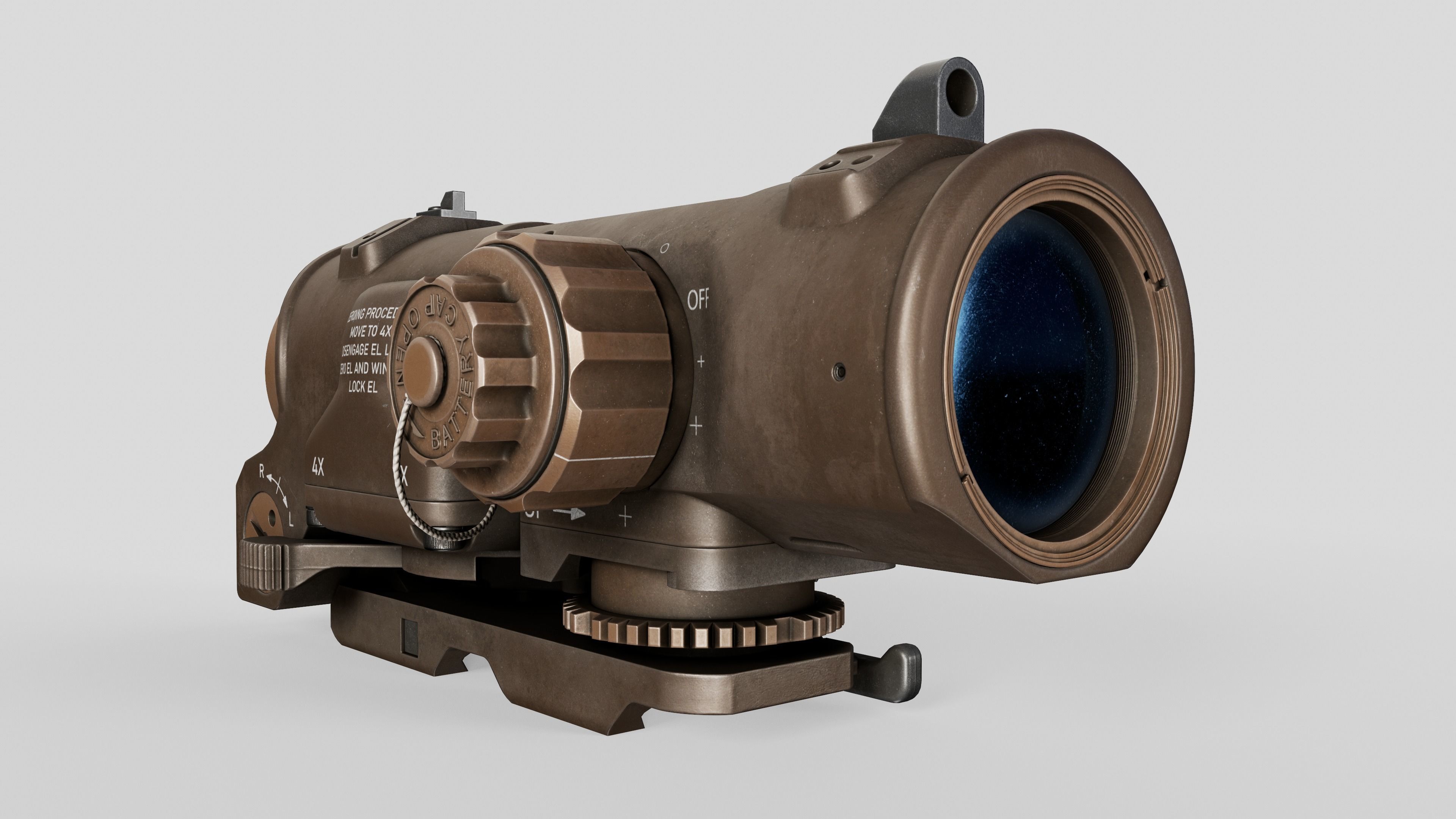 Elcan SpecterDR Combat Sight Low-poly 3D model_13