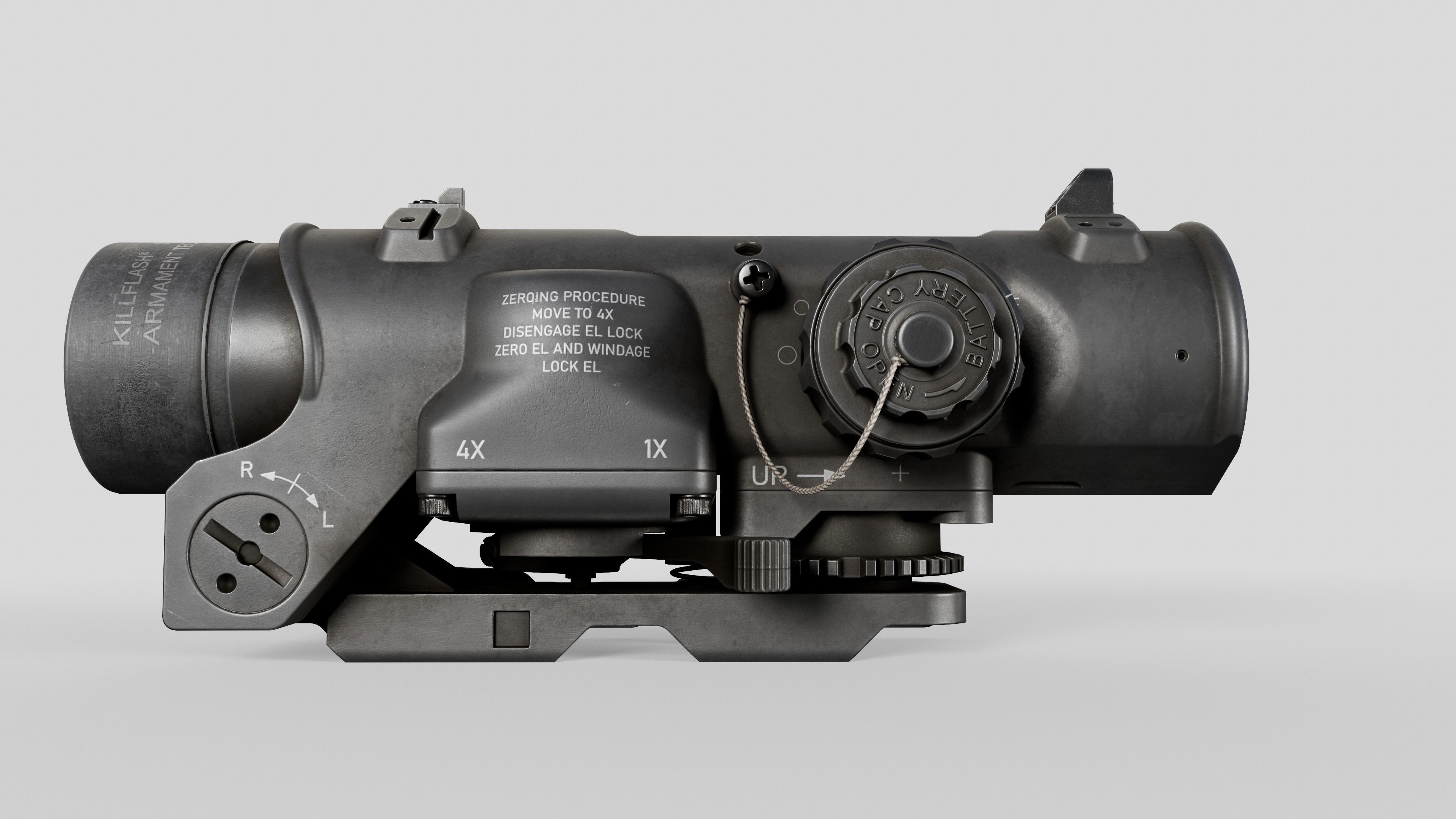 Elcan SpecterDR Combat Sight Low-poly 3D model_8