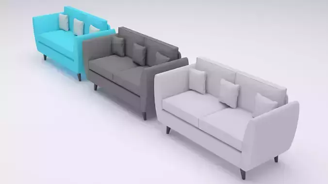 Two seater sofa with cushions