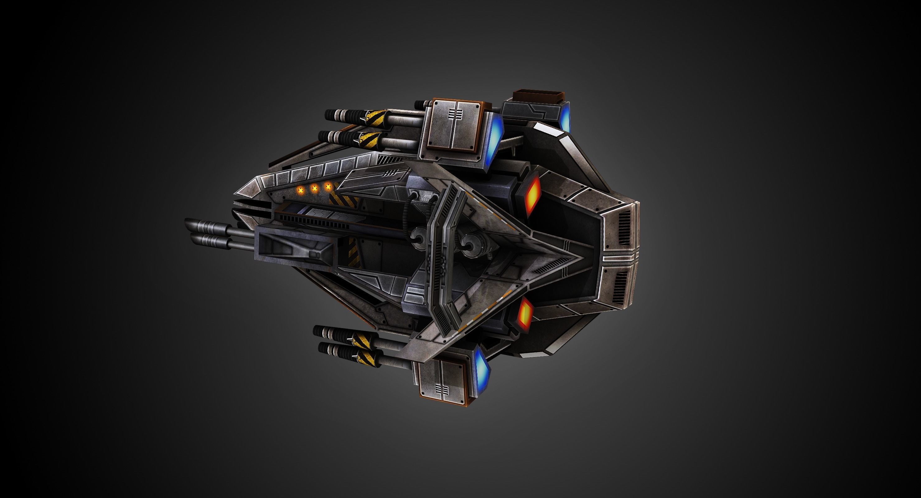 Low poly star fighter pack Low-poly 3D model_9