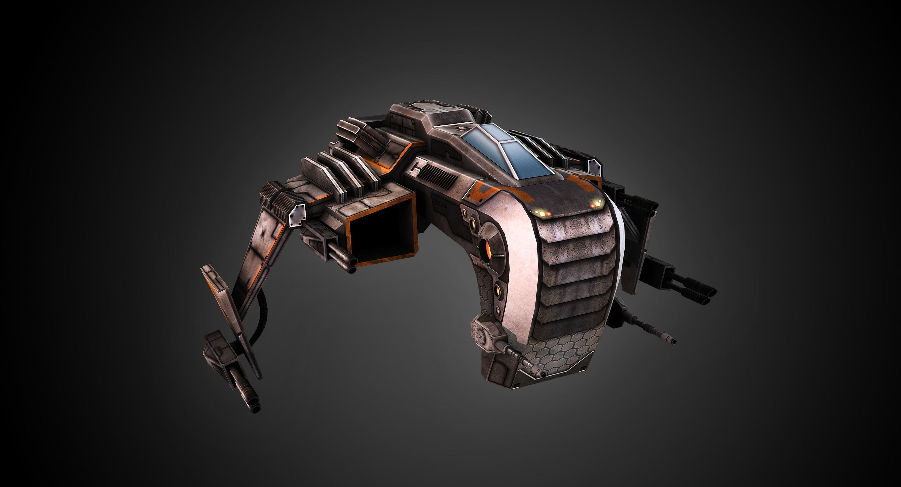 Low poly star fighter pack Low-poly 3D model_2