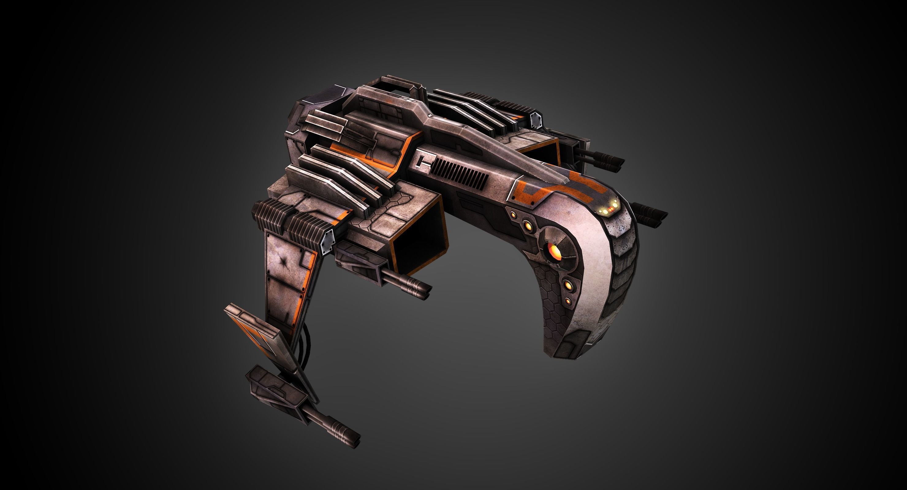 Low poly star fighter pack Low-poly 3D model_4