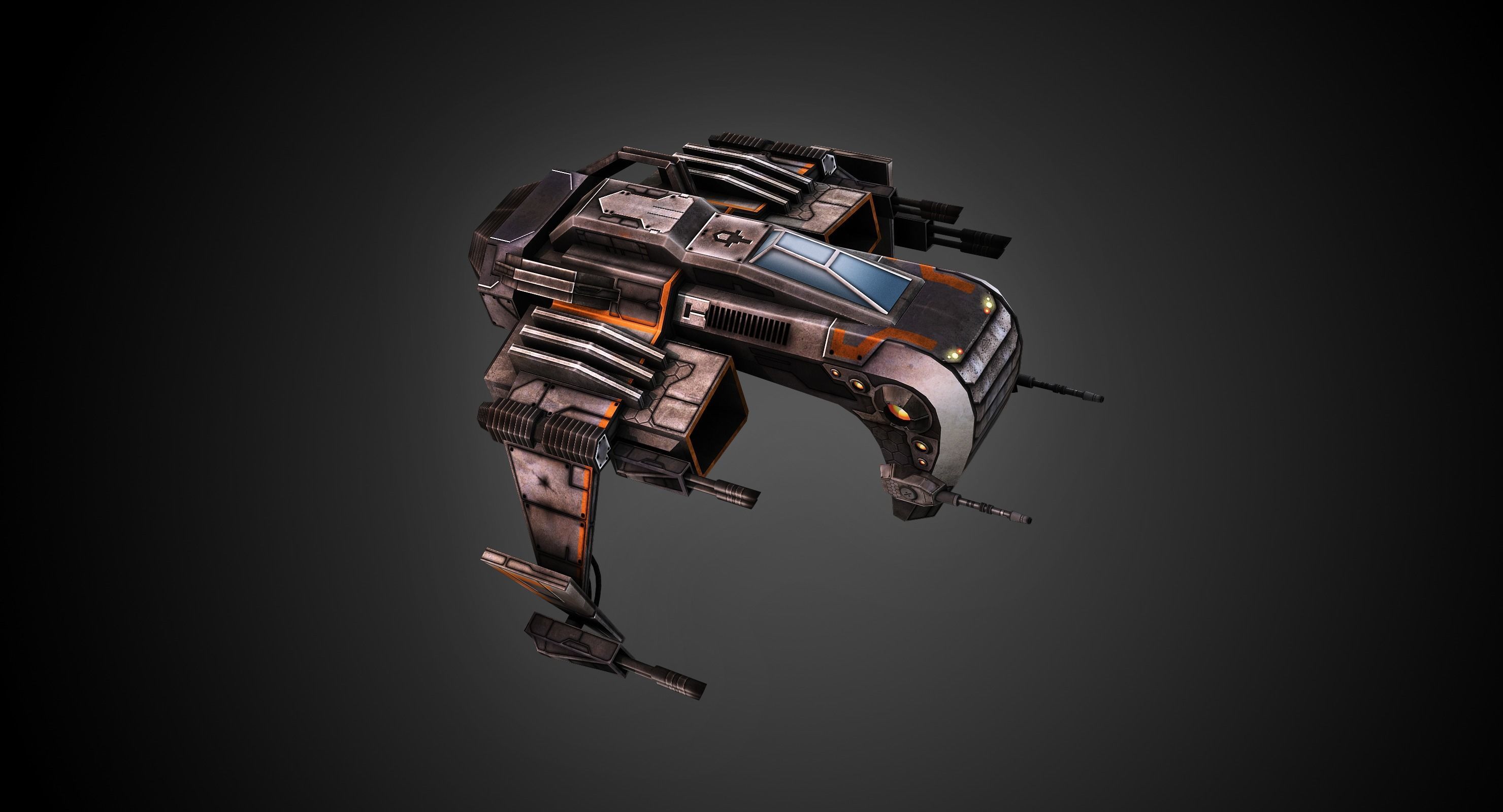 Low poly star fighter pack Low-poly 3D model_3
