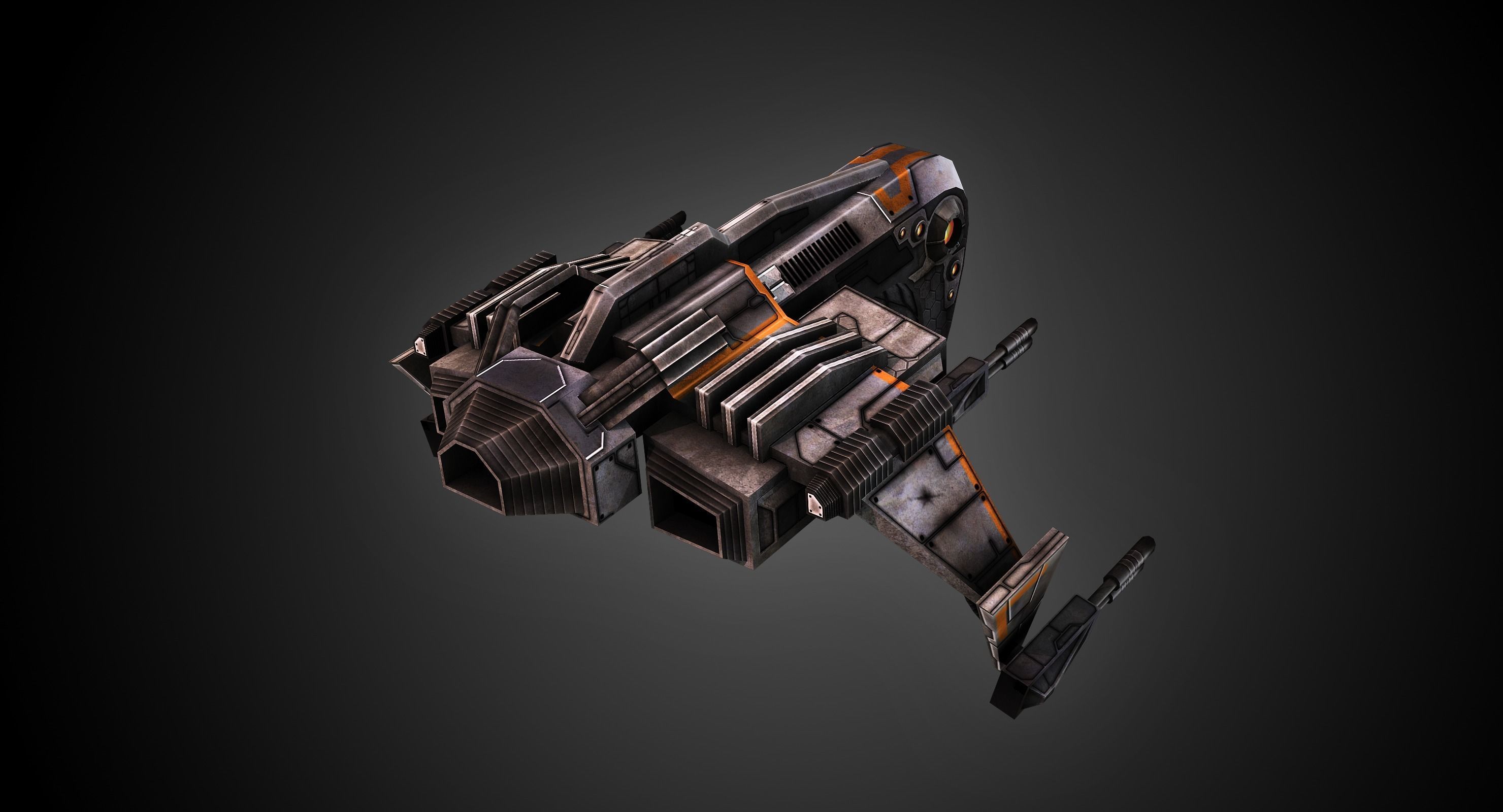 Low poly star fighter pack Low-poly 3D model_5