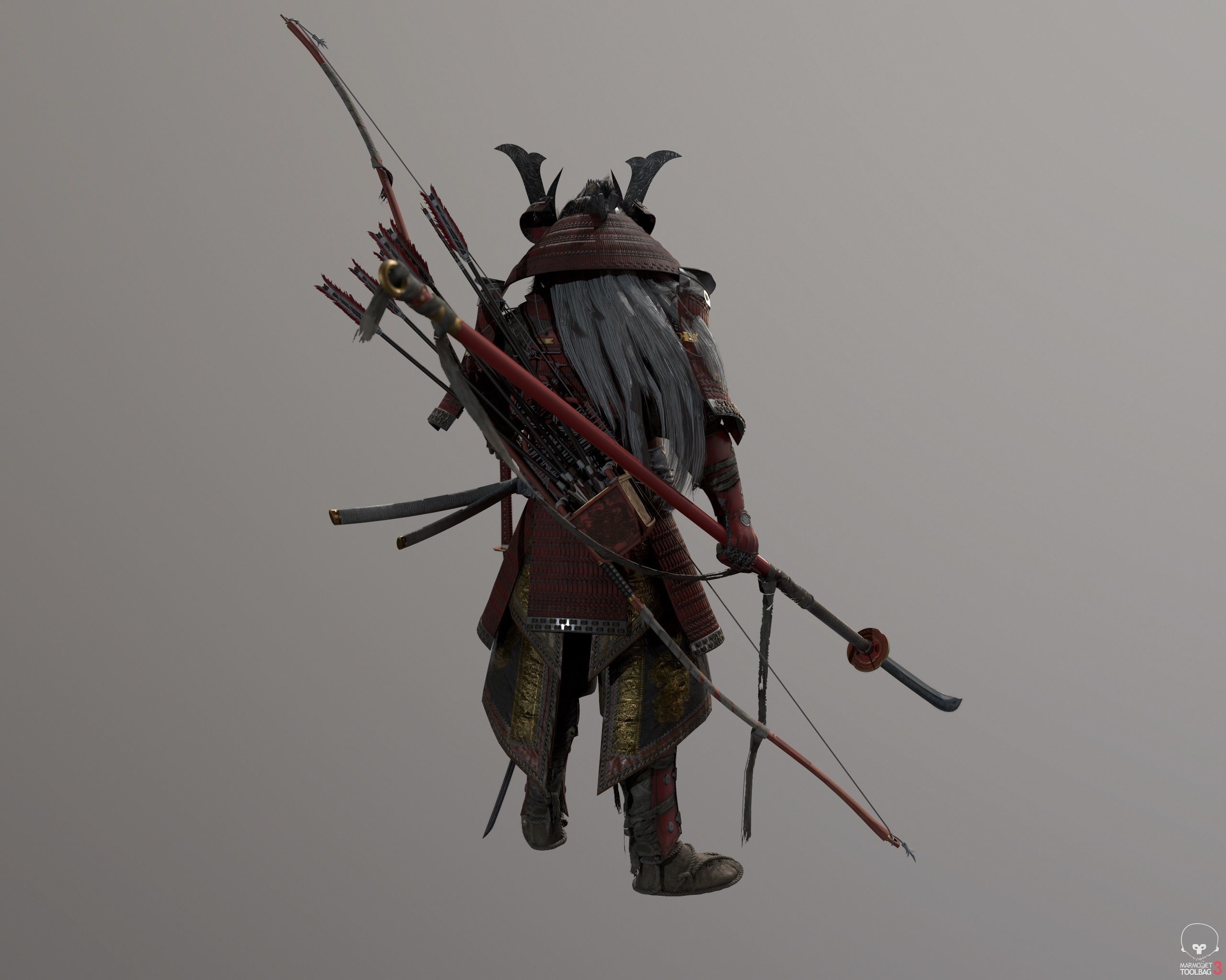 Samurai Warlord - Shogun - UE4 Project Low-poly 3D model_23