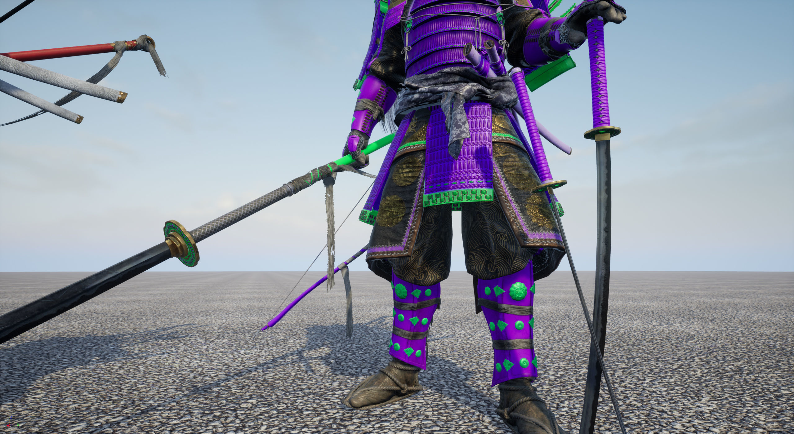 Samurai Warlord - Shogun - UE4 Project Low-poly 3D model_56