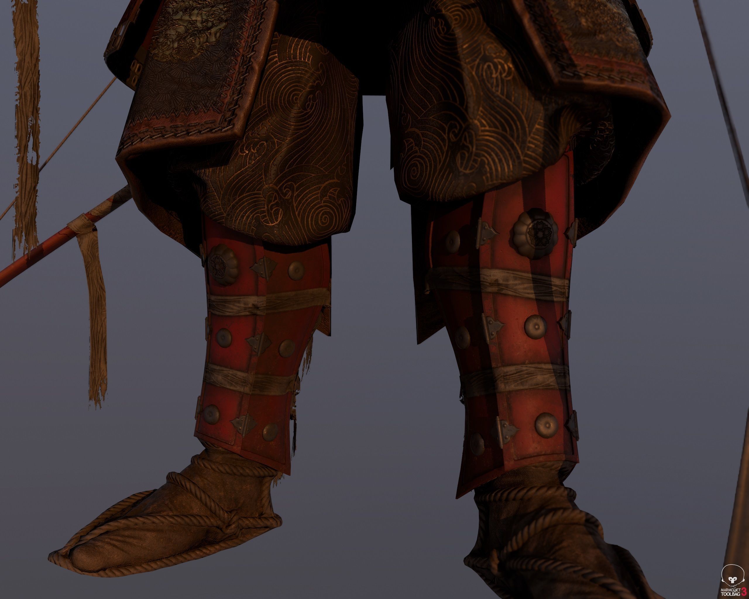 Samurai Warlord - Shogun - UE4 Project Low-poly 3D model_13