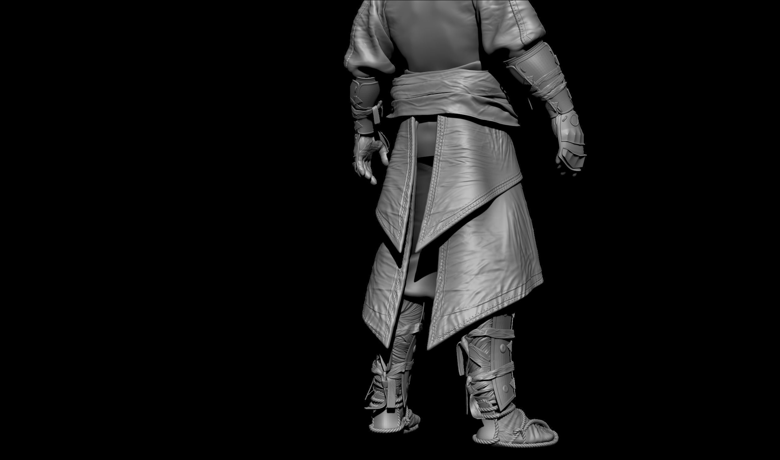 Samurai Warlord - Shogun - UE4 Project Low-poly 3D model_37