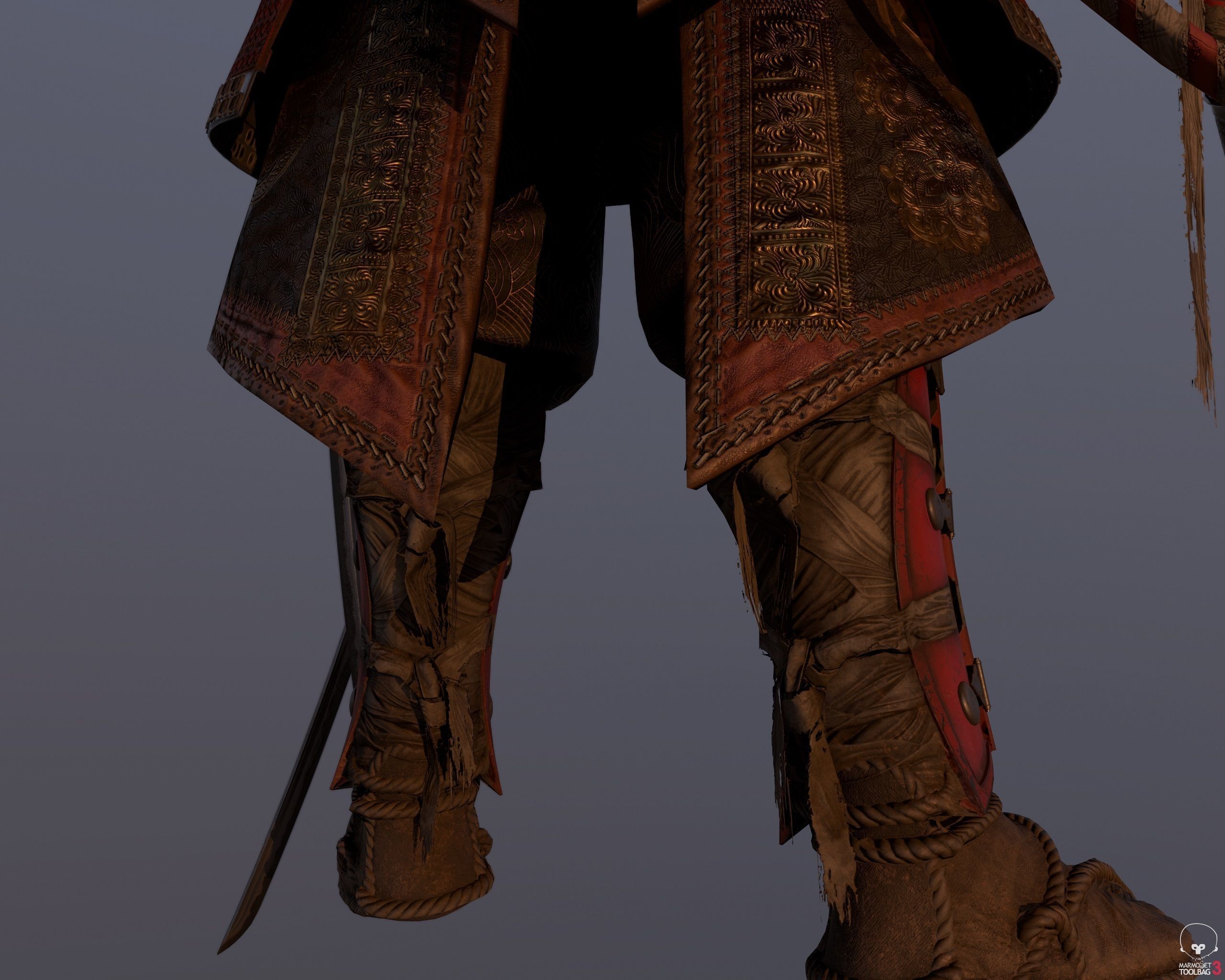 Samurai Warlord - Shogun - UE4 Project Low-poly 3D model_14