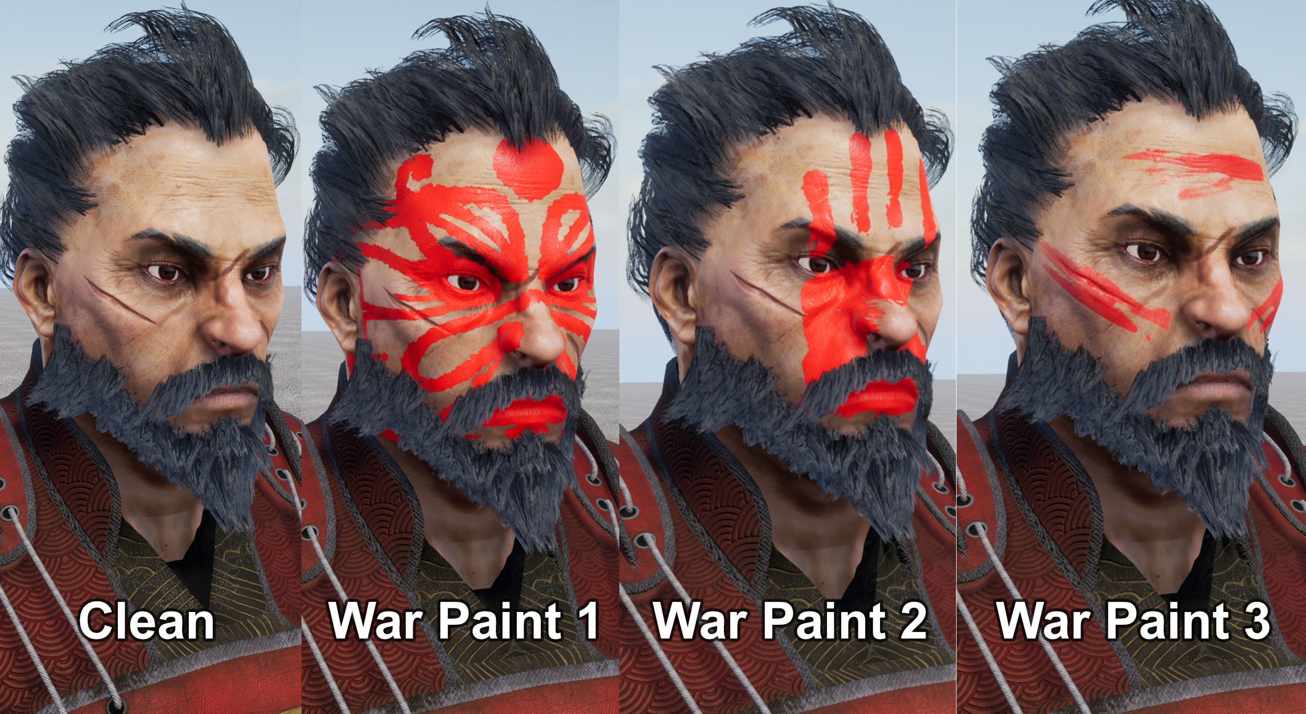 Samurai Warlord - Shogun - UE4 Project Low-poly 3D model_65