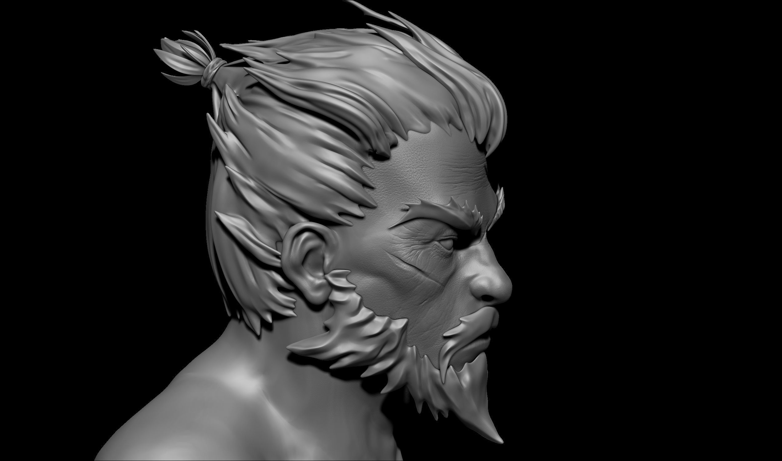 Samurai Warlord - Shogun - UE4 Project Low-poly 3D model_36